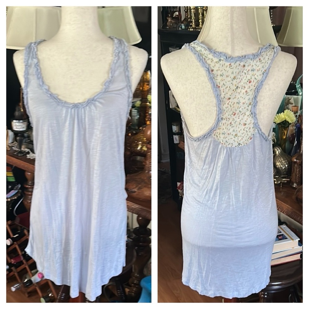 Light Blue Racer Back Tank Top - Picture 11 of 11